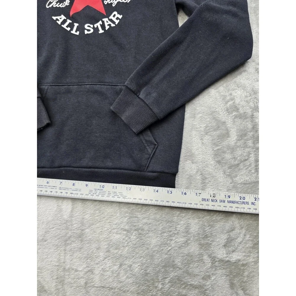 Converse Youth All Star Chuck Taylor Black No-Tie Hoodie Sweatshirt L 12-13Y